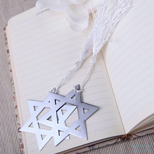 chrome-classic-stars-shape-silver-practical-bookmark-favors