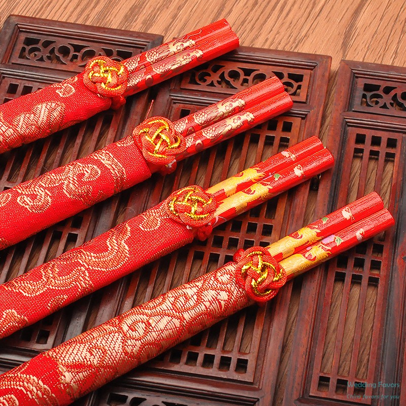 Double happiness chopsticks discount wedding favor