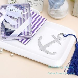 Metal anchor bookmark with tassel101