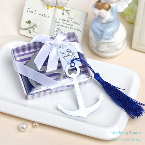 Metal anchor bookmark with tassel152