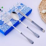 Chinese Style Dinnerware Chopstick Spoon Fork Set115163