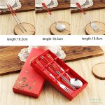 Chinese Style Dinnerware Chopstick Spoon Fork Set270916