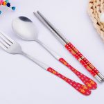 Chinese Style Dinnerware Chopstick Spoon Fork Set75489