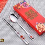 Double Happiness Chinese Style Chopsticks Spoon Set1165981