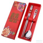 Double Happiness Chinese Style Chopsticks Spoon Set61656