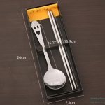 Smiley Face Dinnerware Stainless Steel chopsticks Spoon