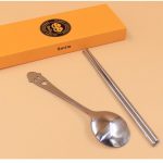 Smiley Face Dinnerware Stainless Steel chopsticks Spoon51085