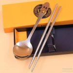 Smiley Face Dinnerware Stainless Steel chopsticks Spoon95672