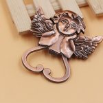 Heart Shaped Cherub Copper Bottle Opener